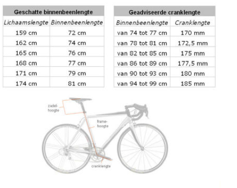 racefiets maat